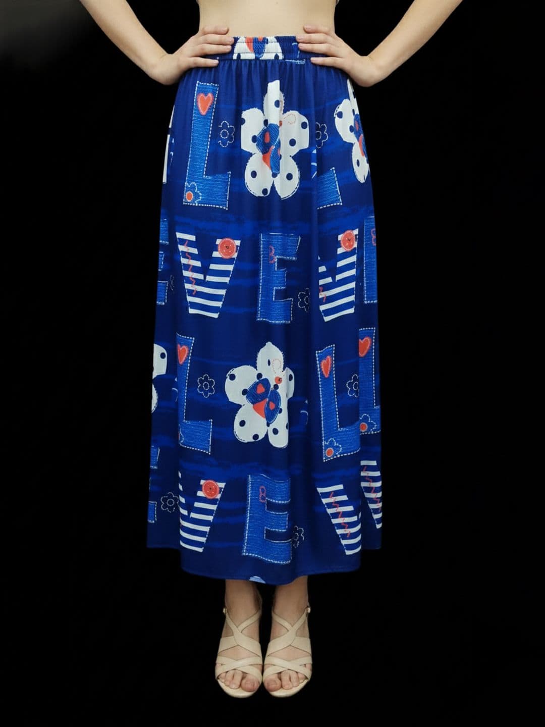 Vagisha Women Abstract Maxi Flared Skirt - view 1