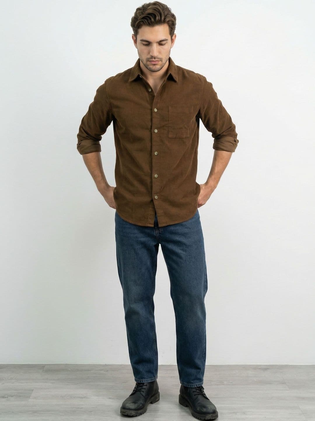 The Roadster Lifestyle Co Pure Cotton Spread Collar Shirt - view 1