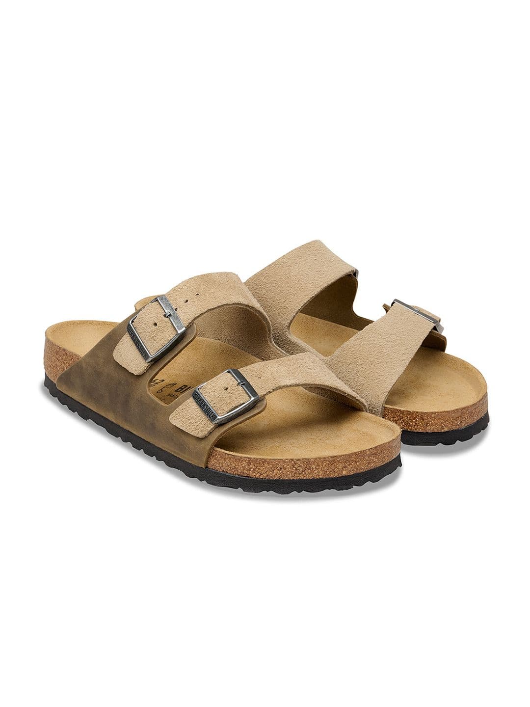 Birkenstock Arizona Men Regular Width Green Leather Sandal - view 1