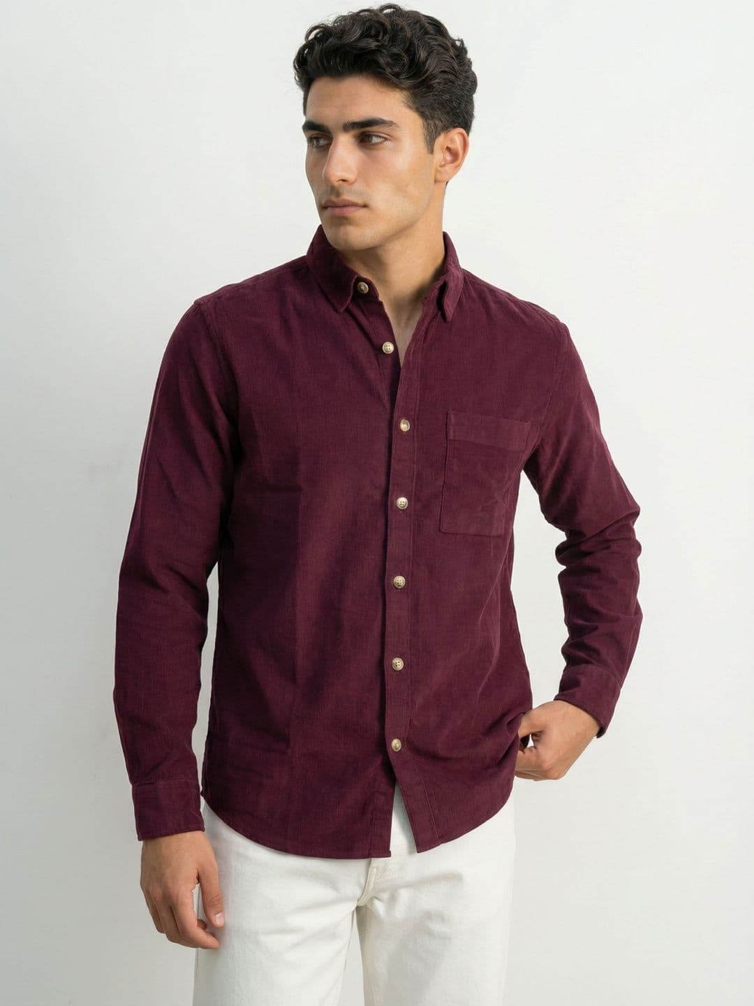 The Roadster Lifestyle Co Pure Cotton Spread Collar Shirt - view 1