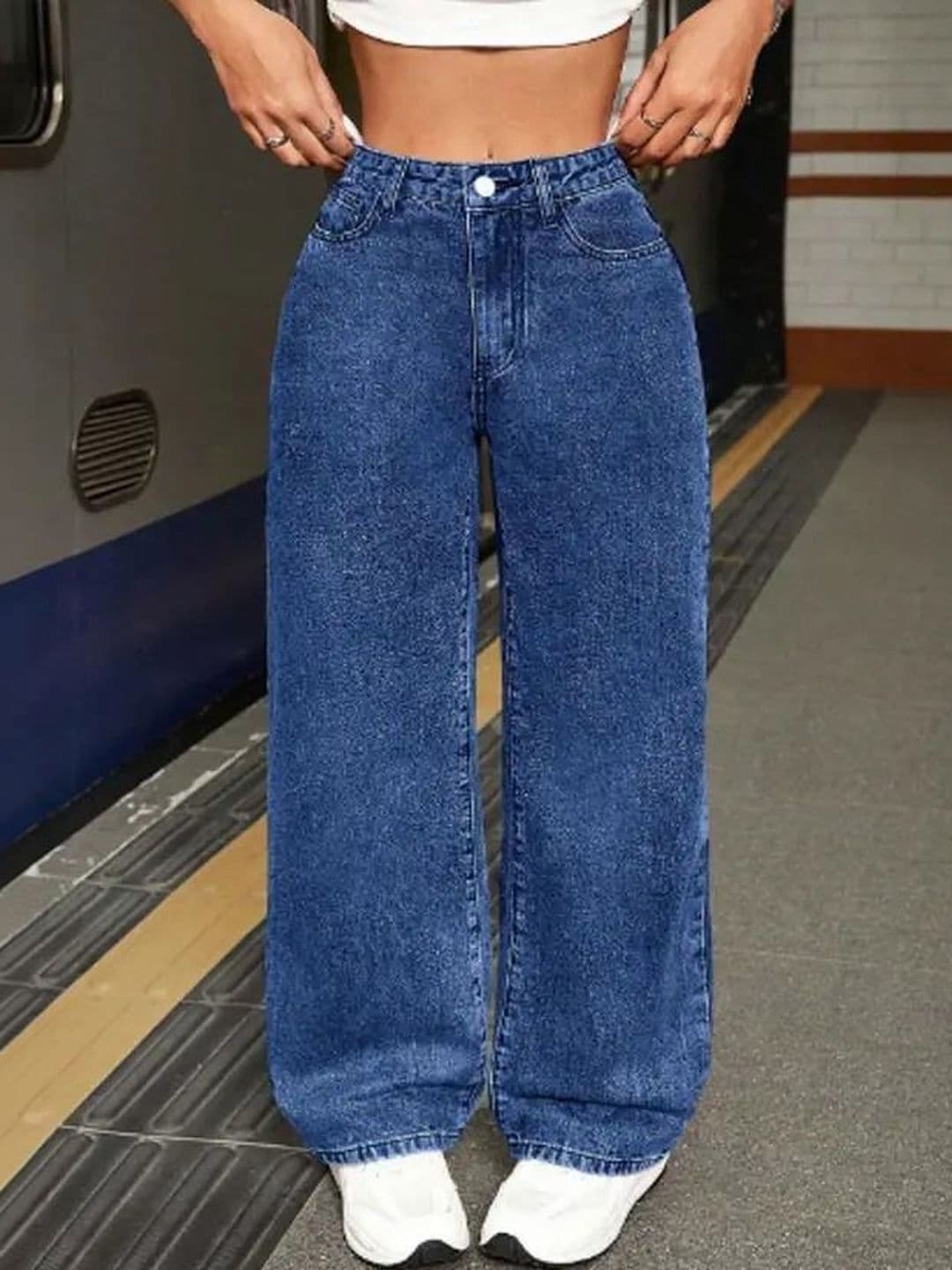 Mast & Harbour Women Wide Leg High-Rise Stretchable Jeans - view 1