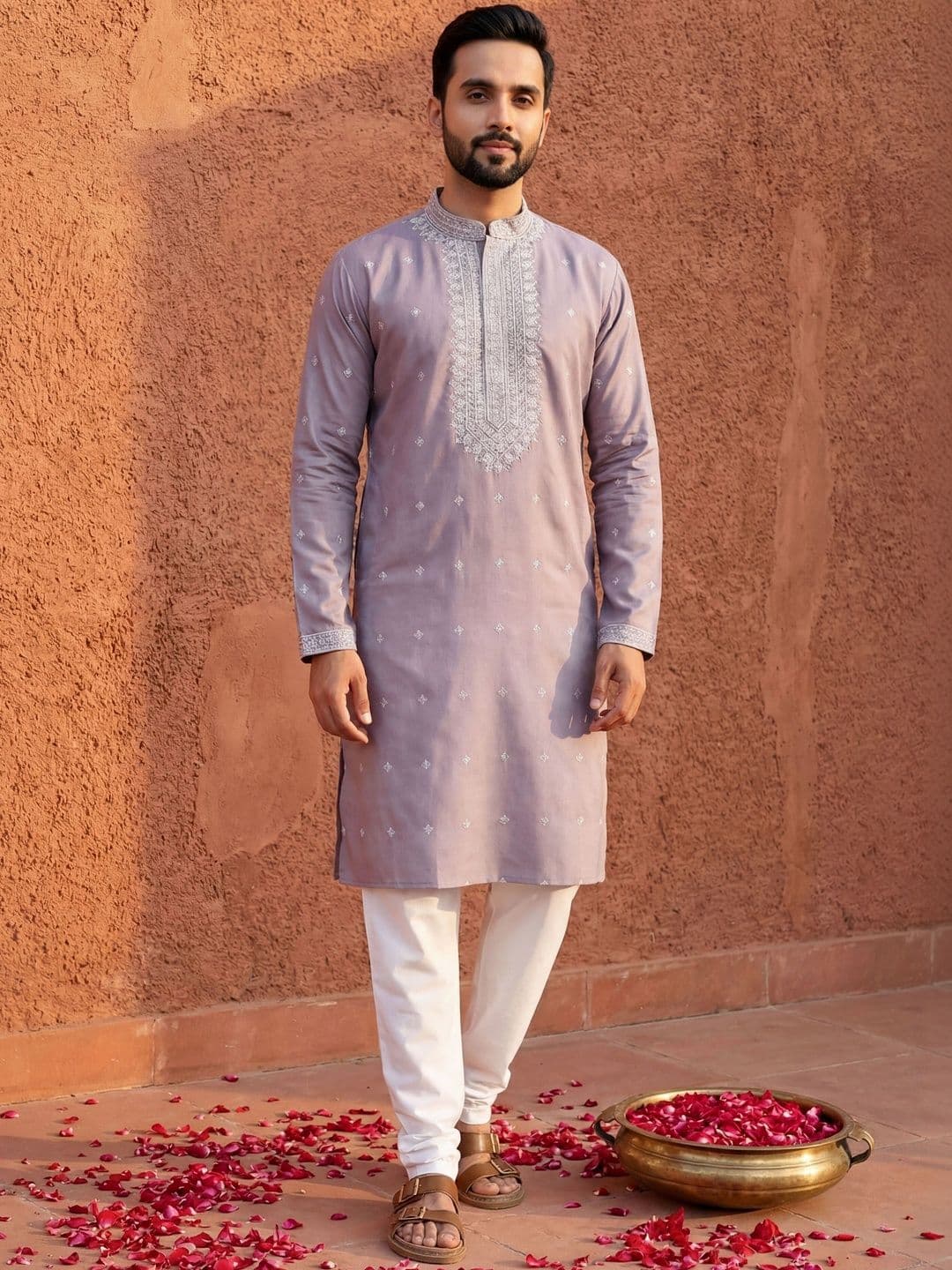 Anouk Mirage Men Ethnic Motifs Embroidered Thread Work Kurta - view 1