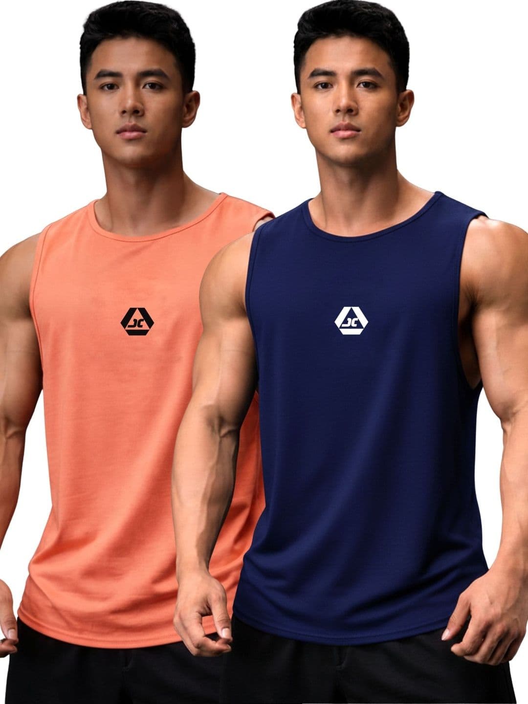 JUMPCUTS Pack of 2 Printed Gym Vest