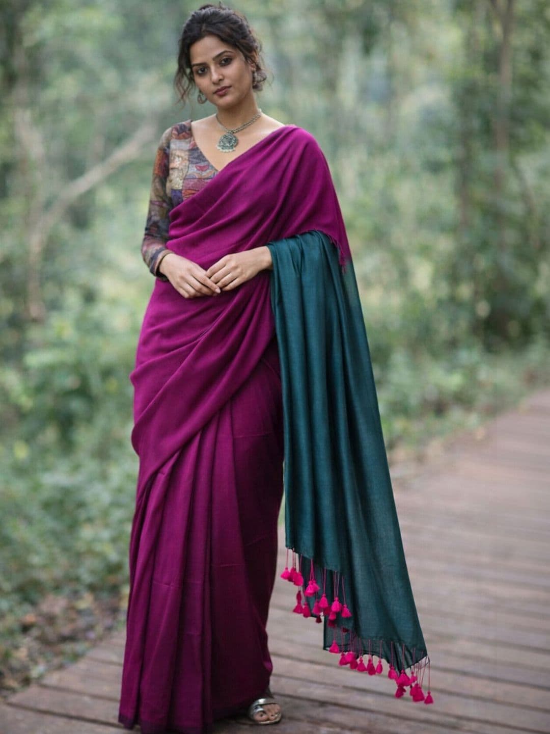 Jinal & Jinal Pure Cotton Khadi Saree - view 1