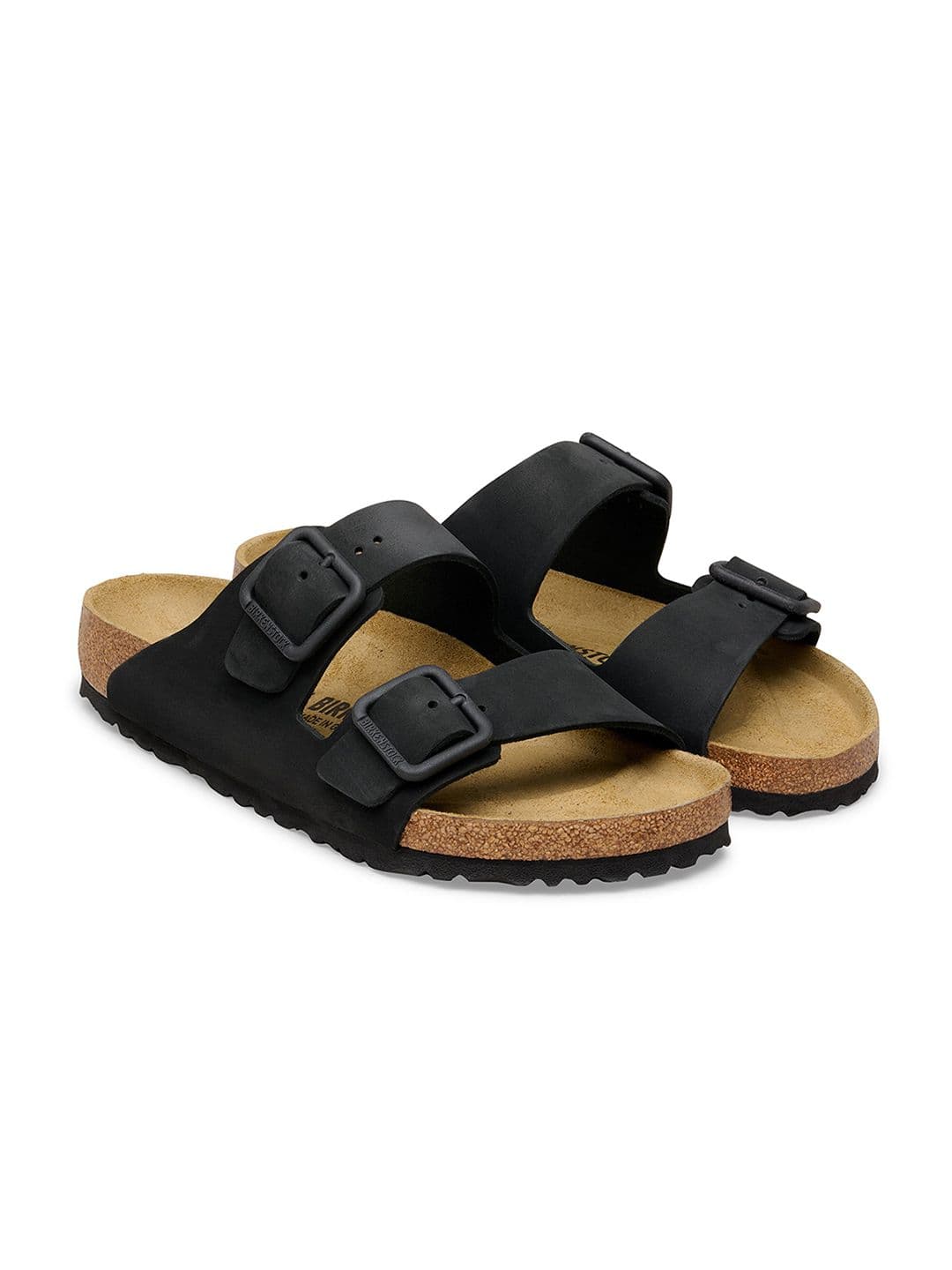 Birkenstock Arizona Unisex Regular Width Black Leather Sandal - view 1