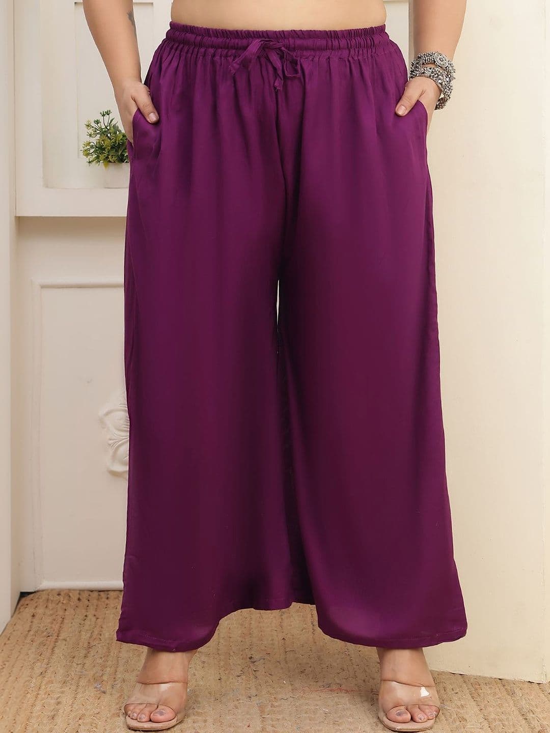 Valles365 by S.C. Women 2 Flared Ethnic Palazzos - view 1