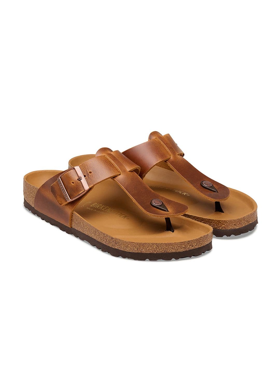 Birkenstock Safaga Men Regular Width Brown Leather Sandal - view 1