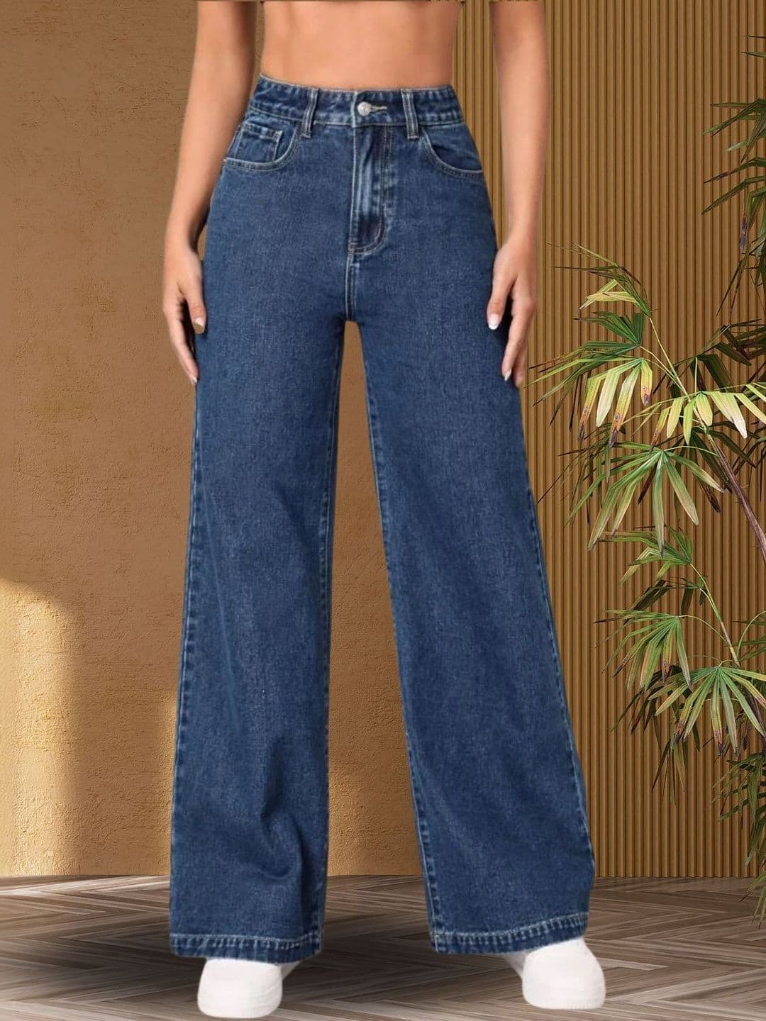 Mast & Harbour Women Wide Leg High-Rise Stretchable Jeans - view 1