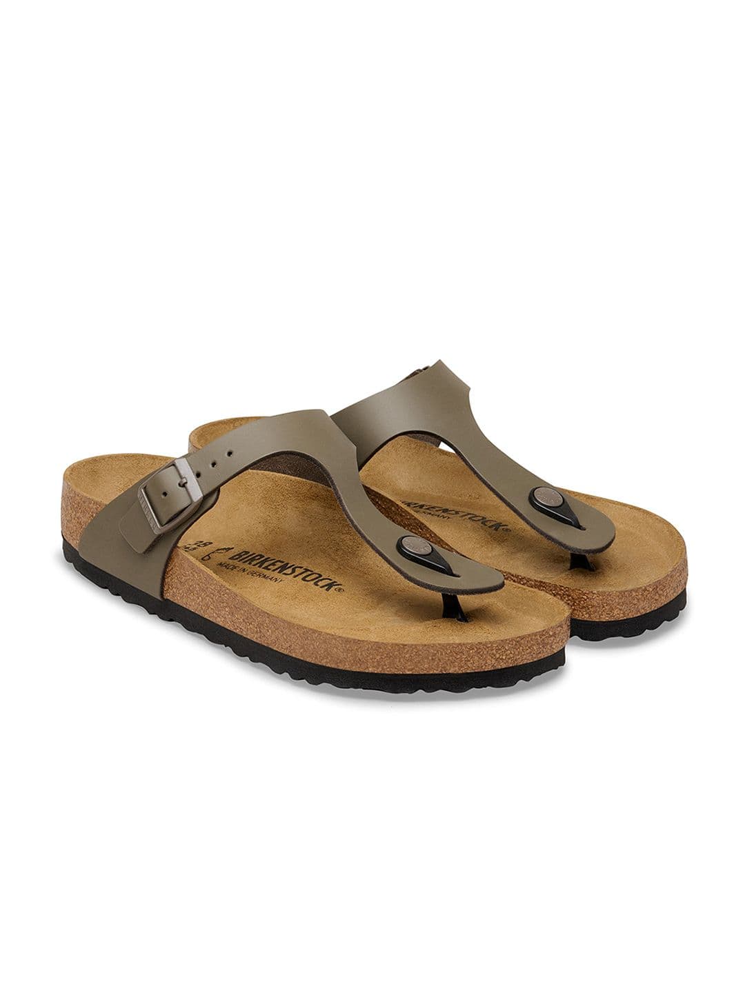 Birkenstock Gizeh Unisex Regular Width Gray Leather Sandal - view 1