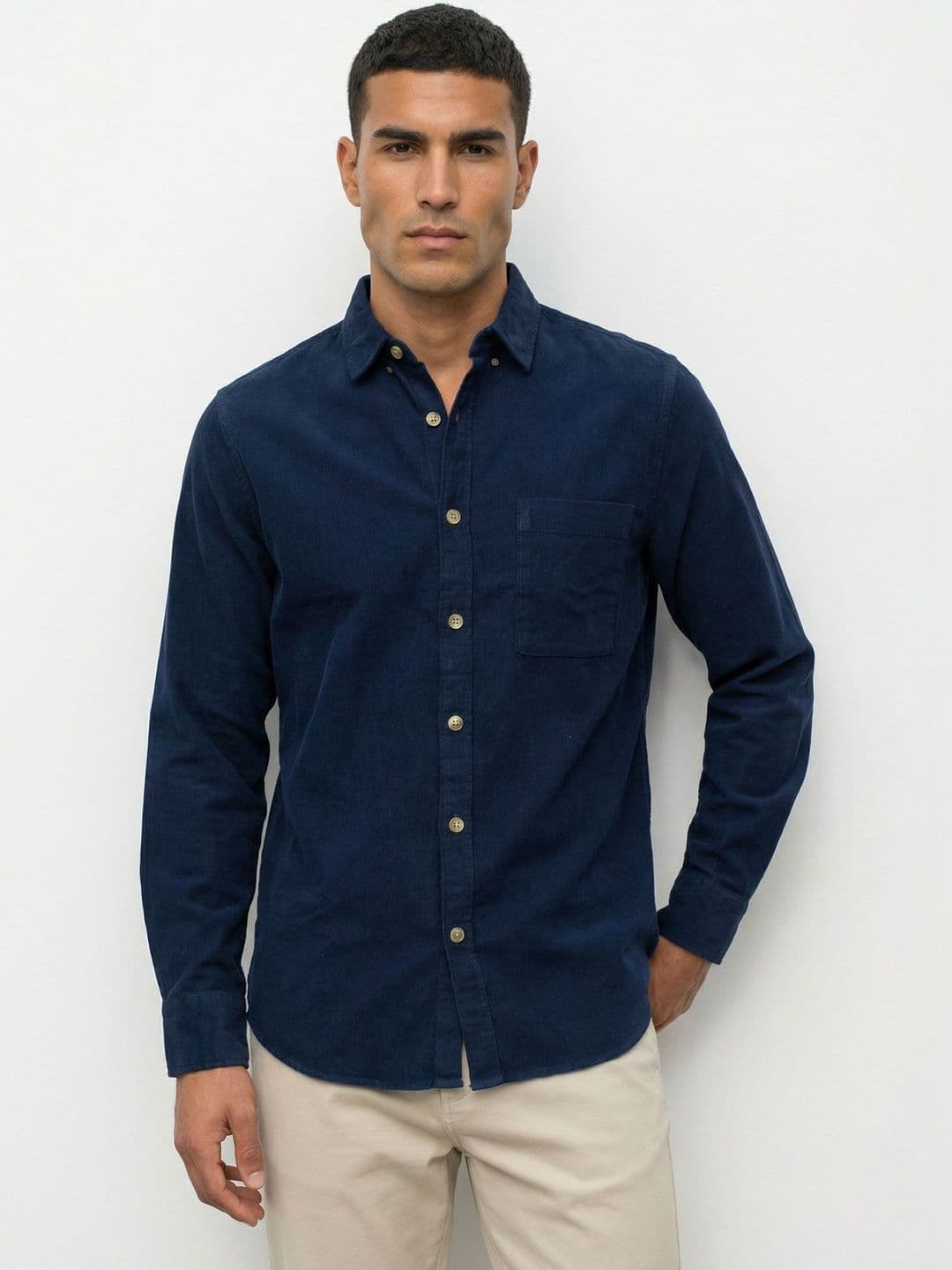 The Roadster Lifestyle Co Pure Cotton Spread Collar Shirt - view 1