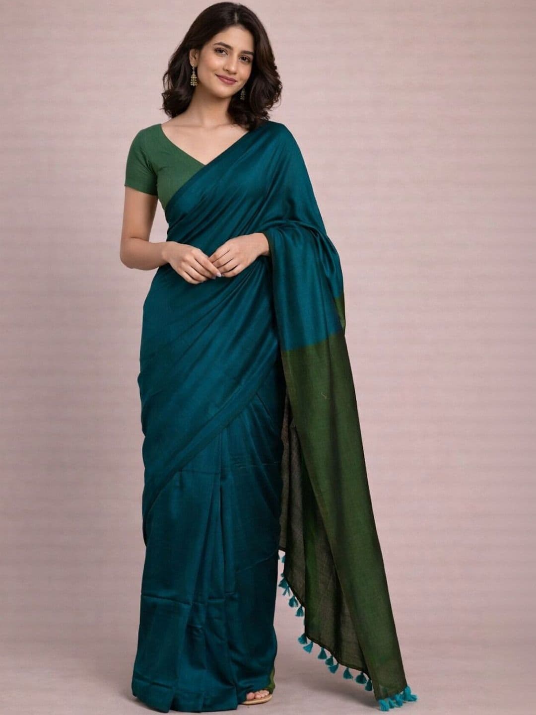 Jinal & Jinal Pure Cotton Khadi Saree - view 1