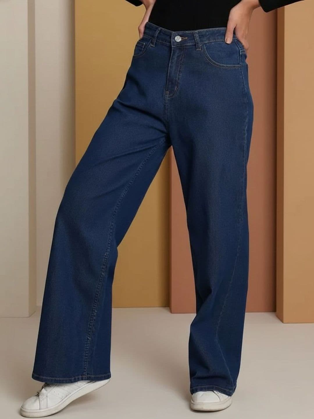 Mast & Harbour Women Wide Leg High-Rise Stretchable Jeans - view 1
