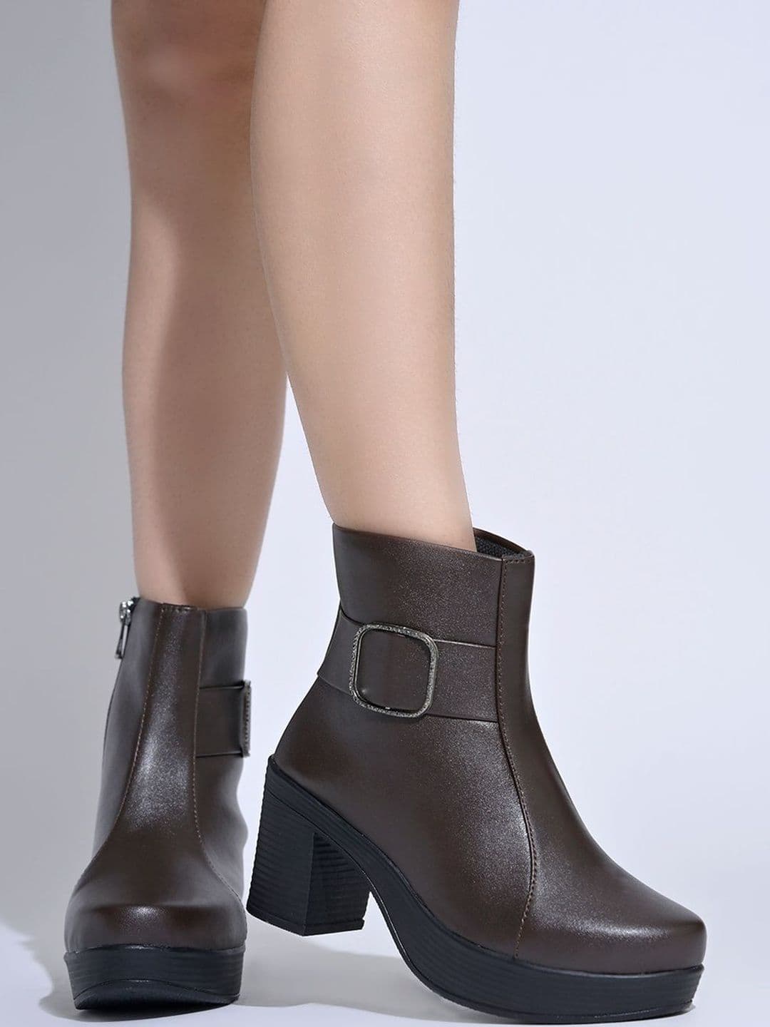 Shoetopia Women Pointed Toe Zip Boots - view 1