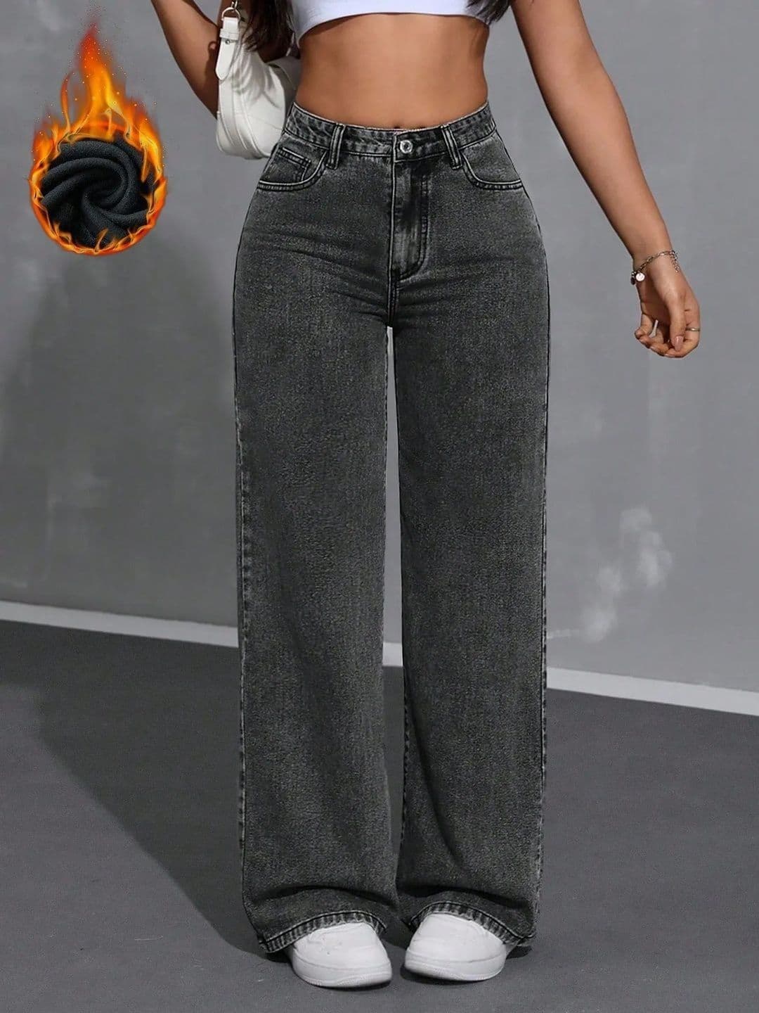 Kotty Women Comfort Wide Leg High-Rise Light Fade Stretchable Jeans - view 1