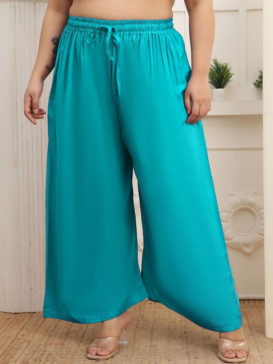 Valles365 by S.C. Women 2 Flared Ethnic Palazzos - view 1