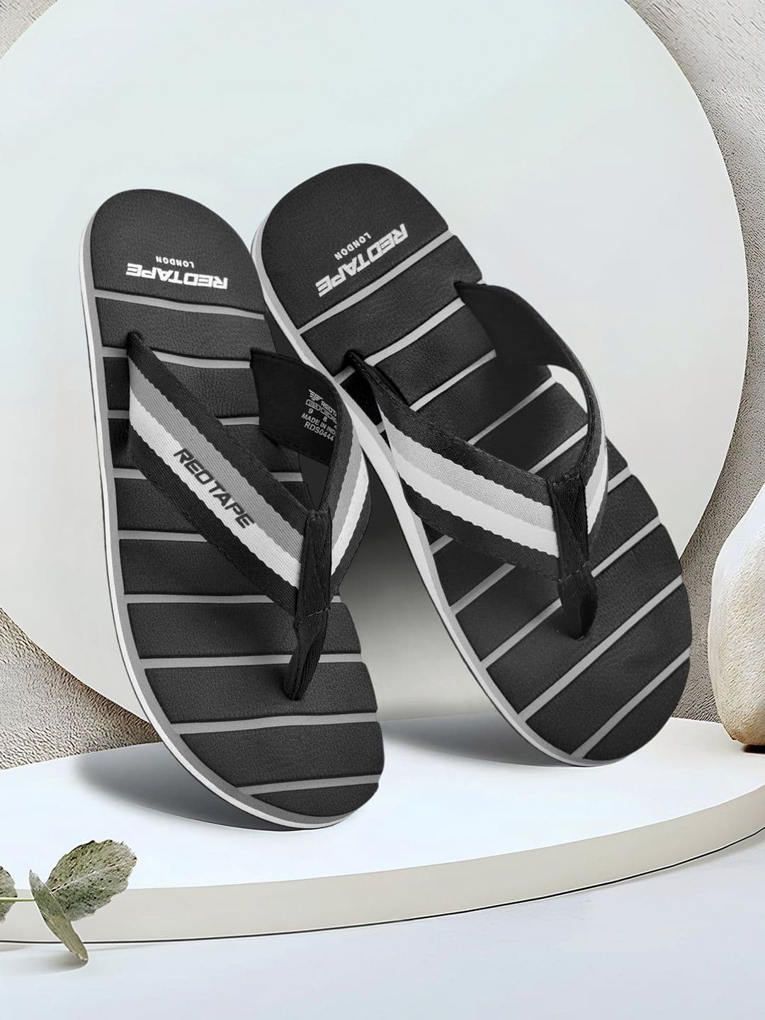 Red Tape Men Striped Thong Flip-Flops - view 1