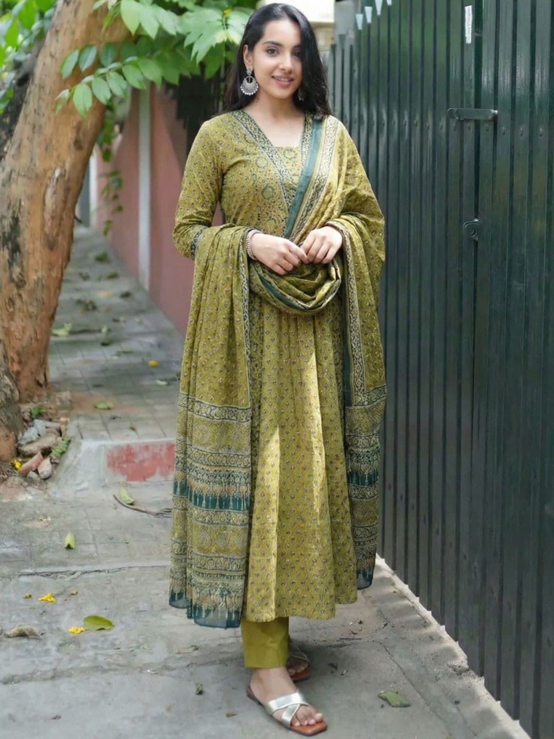 Moda Rapido Women Ethnic Motifs Printed Empire Kurta with Trousers & With Dupatta - view 1