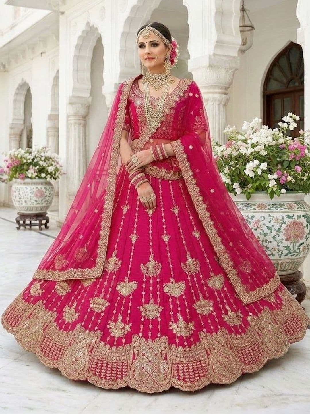 JIYANA WOMENS CHOICE Embroidered Semi-Stitched Lehenga & Unstitched Blouse With Dupatta - view 1