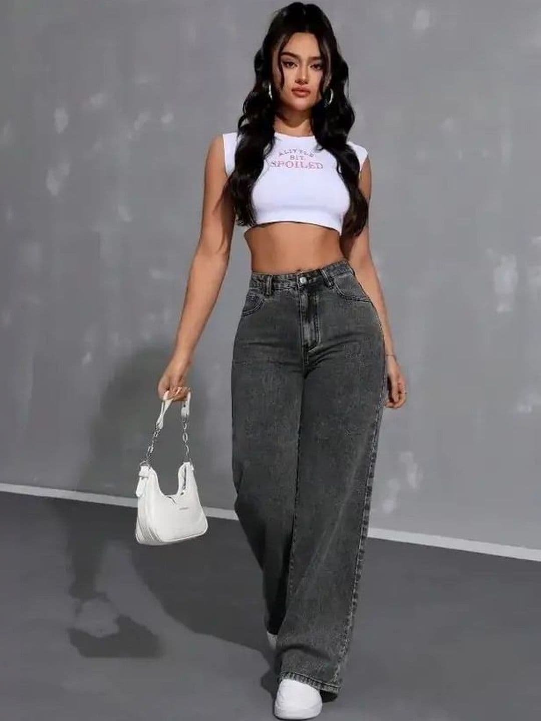 Mast & Harbour Women Wide Leg High-Rise Light Fade Stretchable Jeans - view 1