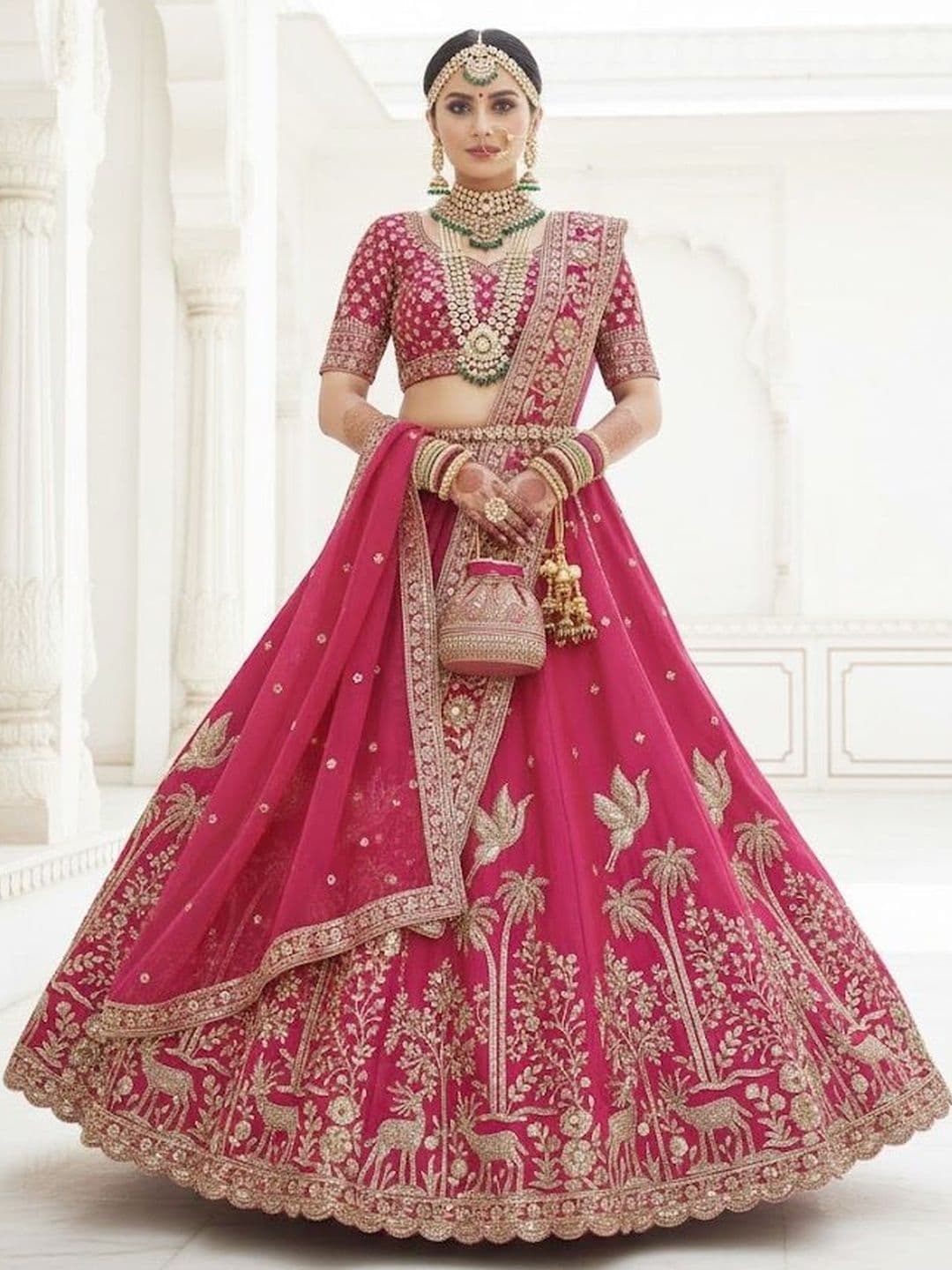 JIYANA WOMENS CHOICE Embroidered Semi-Stitched Lehenga & Blouse With Dupatta - view 1