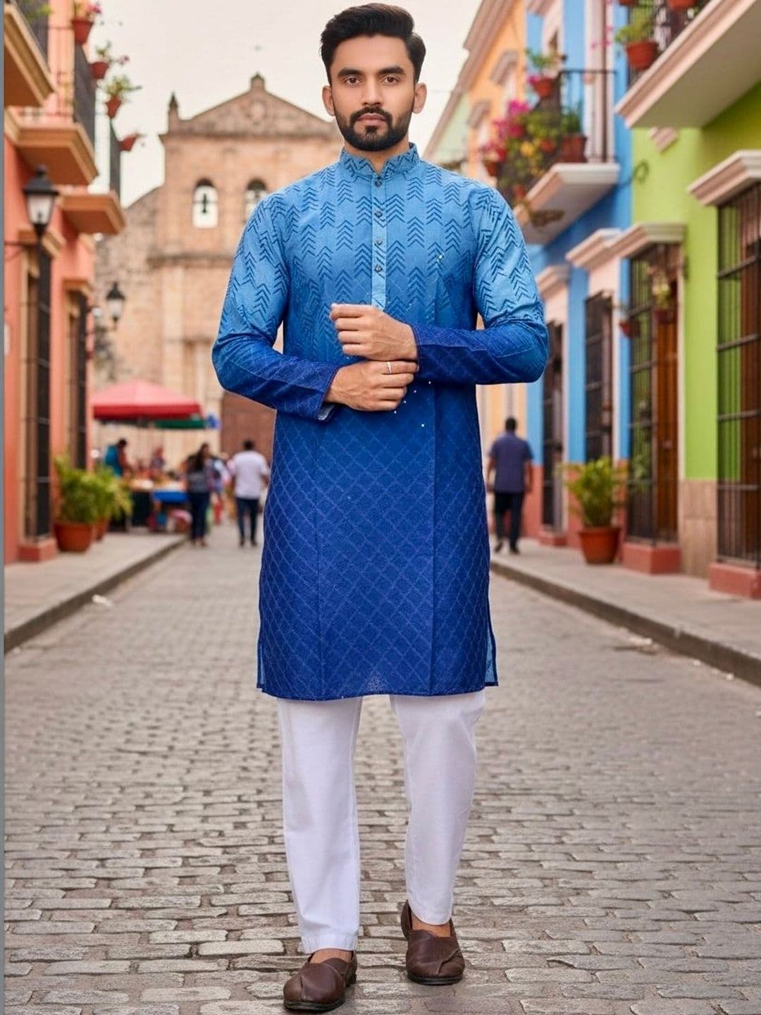 MAITHILI CREATION Men Embroidered Kurta - view 1