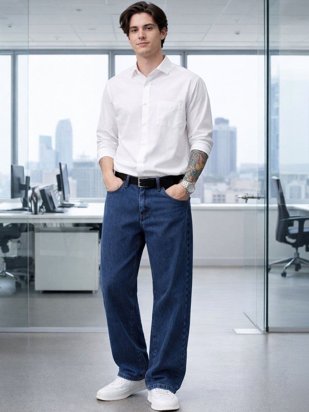 Encrypt Men High-Rise Stretchable Jeans - view 1