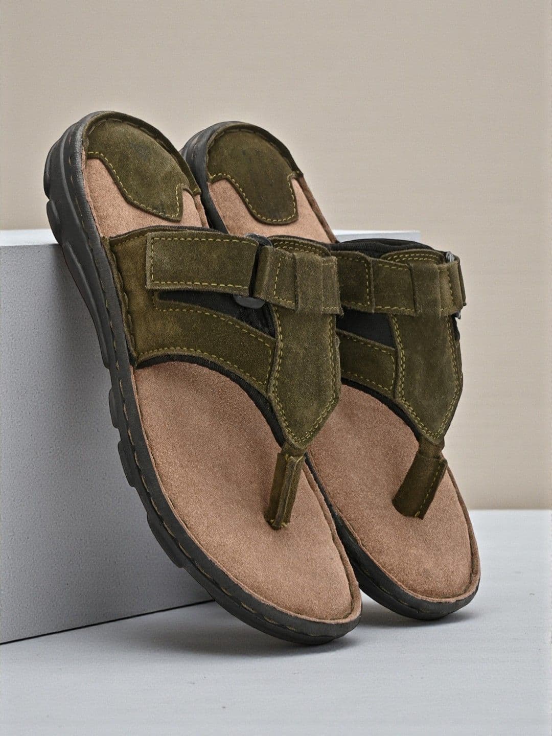 Mactree Men Leather Comfort Sandals - view 1