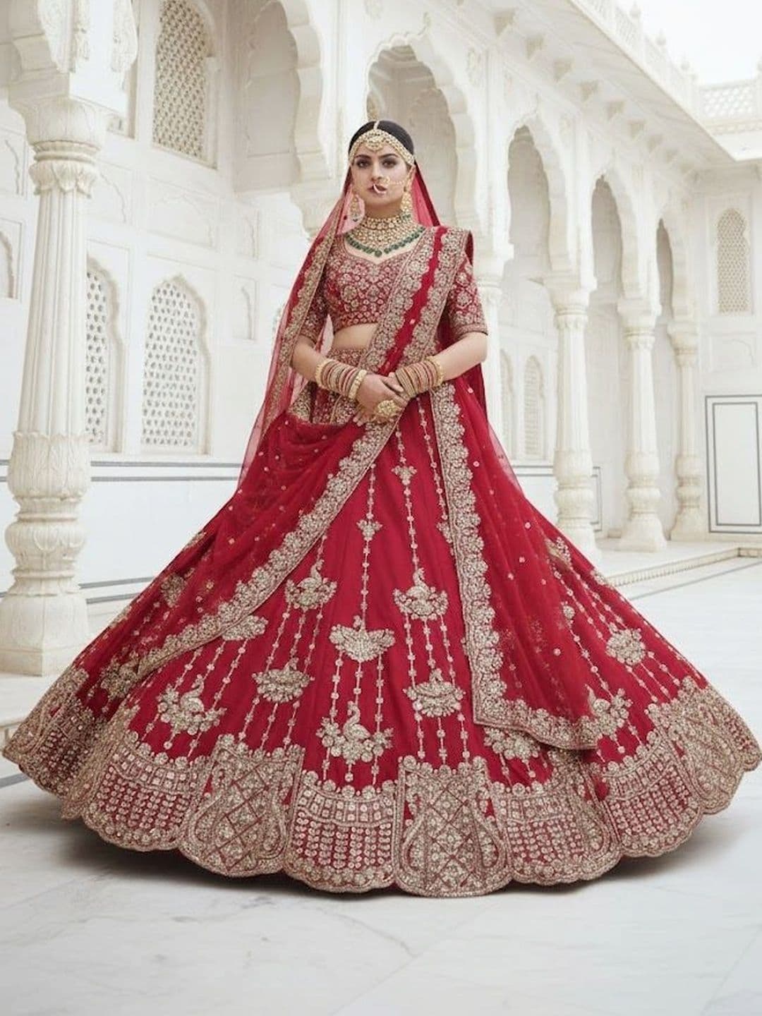 JIYANA WOMENS CHOICE Embroidered Sequinned Semi-Stitched Lehenga & Blouse With Dupatta - view 1