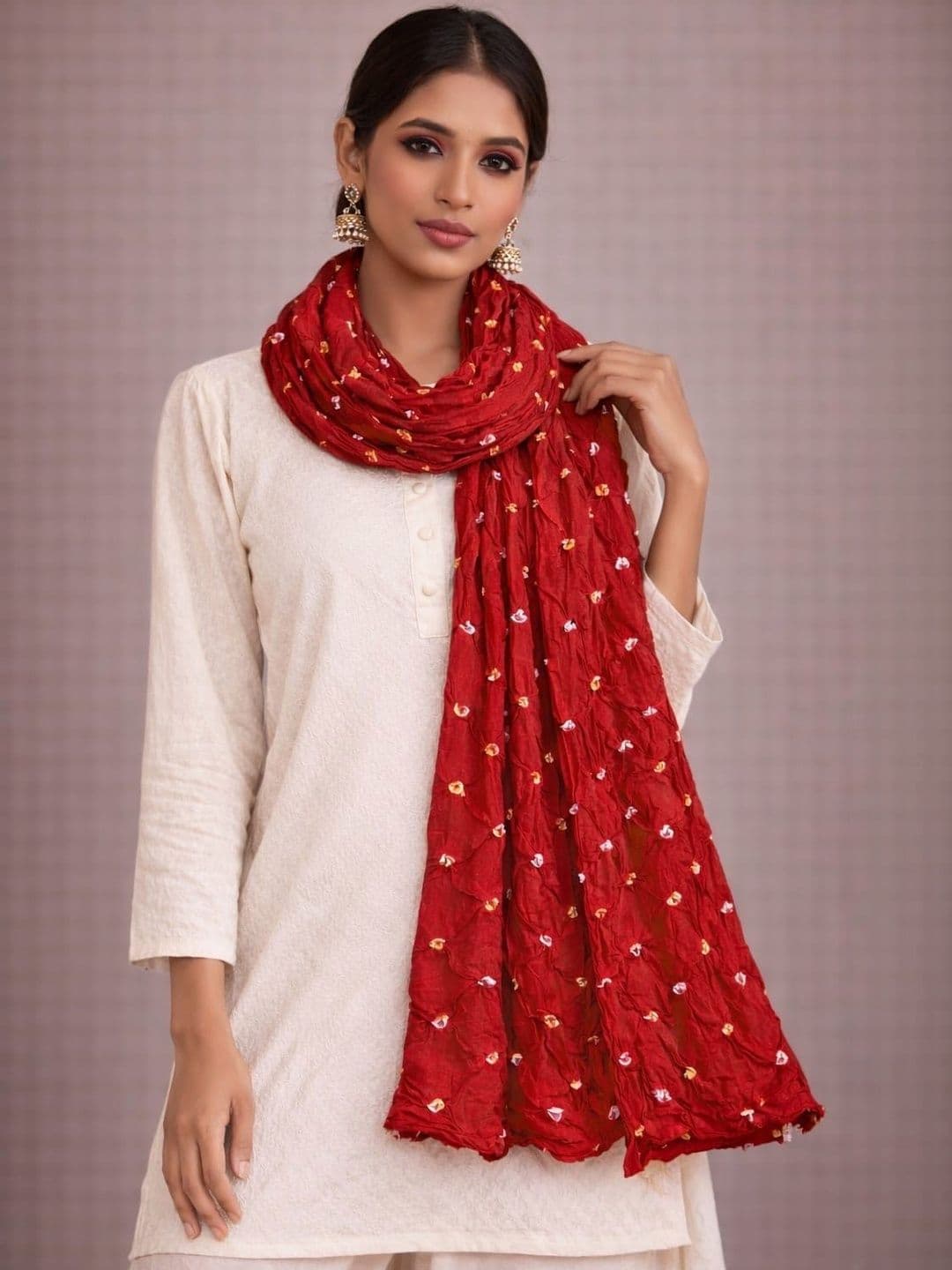 SAHINA DUPATTA Dyed Bandhani Dupatta - view 1