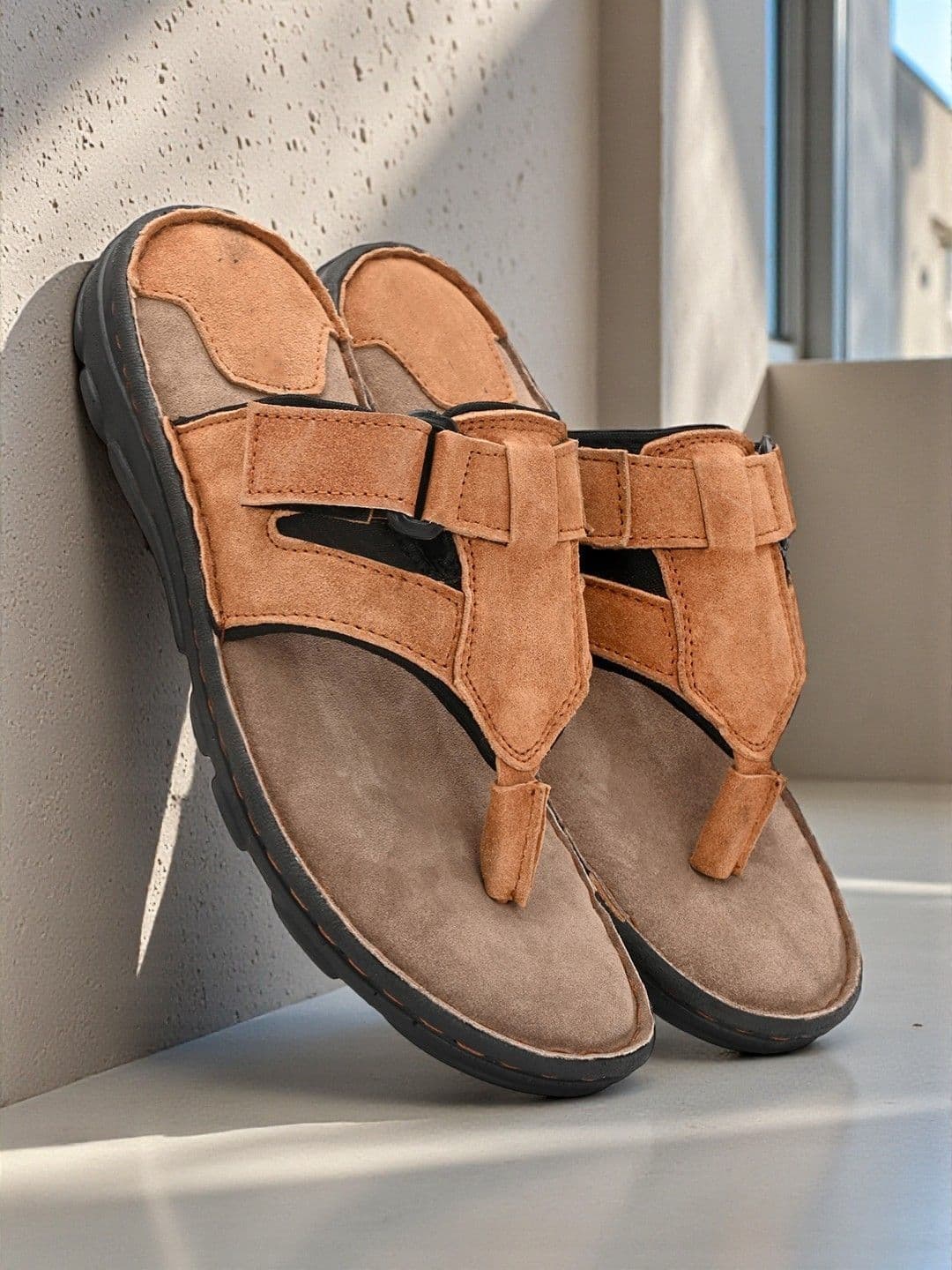 Mactree Men Leather Comfort Sandals - view 1