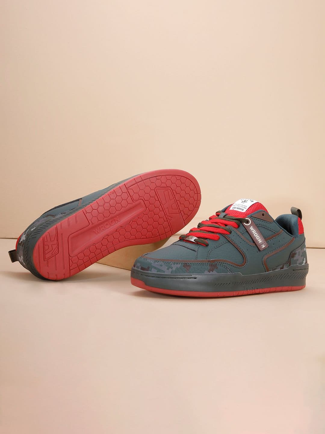 WROGN Men Printed Comfort Insole Lace-Up Sneakers - view 1