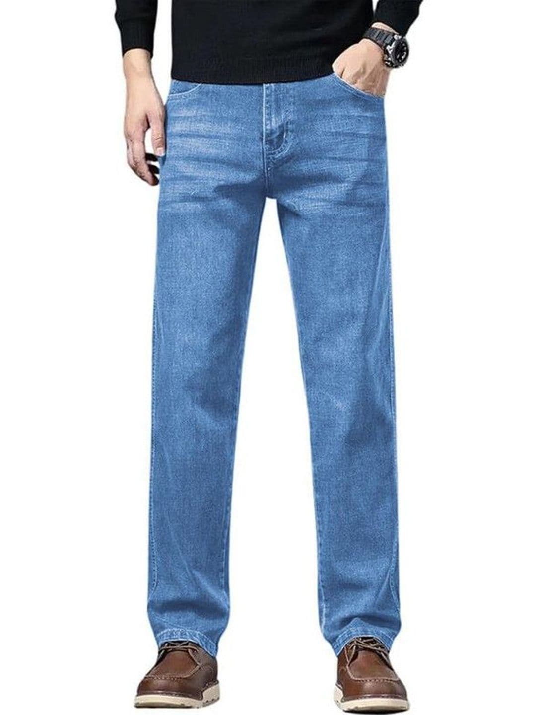 Ben Martin Men Jean Regular Fit Mid-Rise Light Fade Stretchable Jeans - view 1