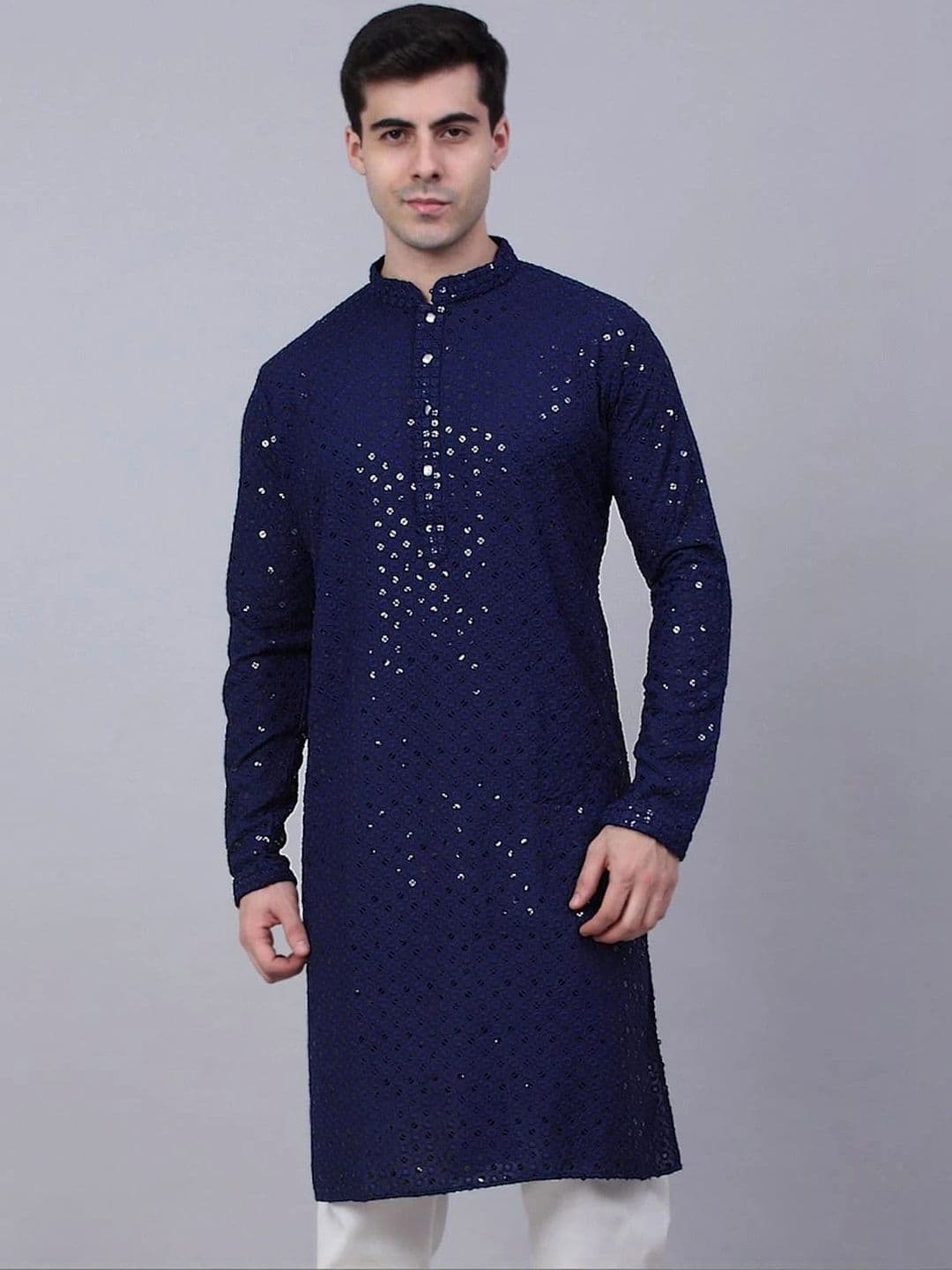 HERE&NOW Men Embroidered Handloom Kurta - view 1