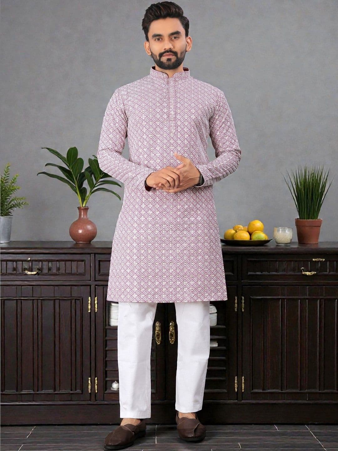 MAITHILI CREATION Men Embroidered Kurta - view 1
