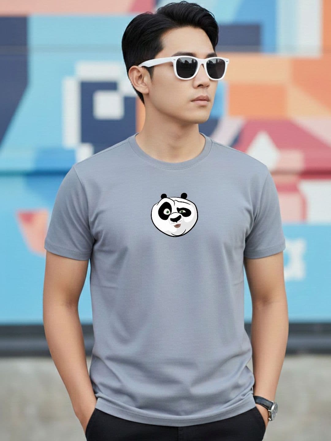 Greylongg Men Kung Fu Panda Printed T-shirt - view 1