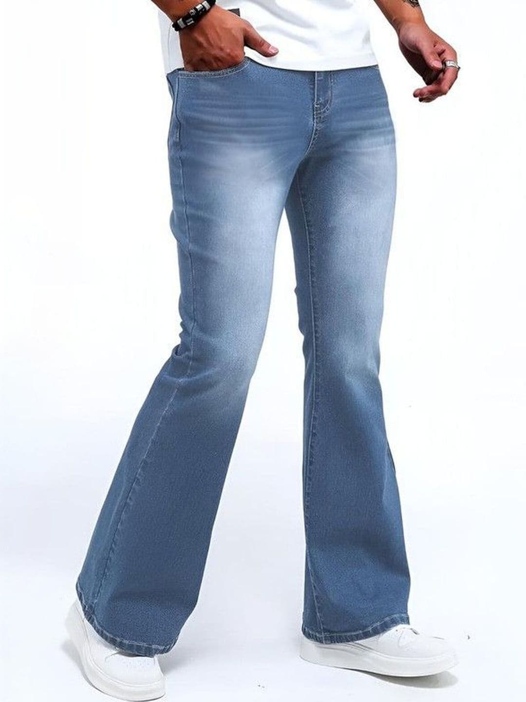 Ben Martin Men Jean Bootcut High-Rise Light Fade Stretchable Jeans