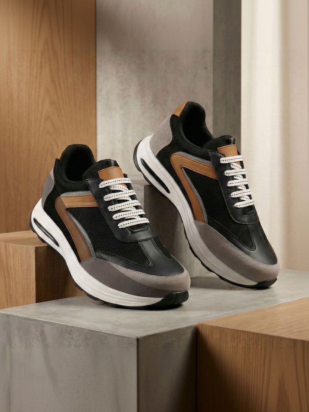 Bxxy Men Elevator Hidden Height Increassing Sports Lace-Up Shoes - view 1