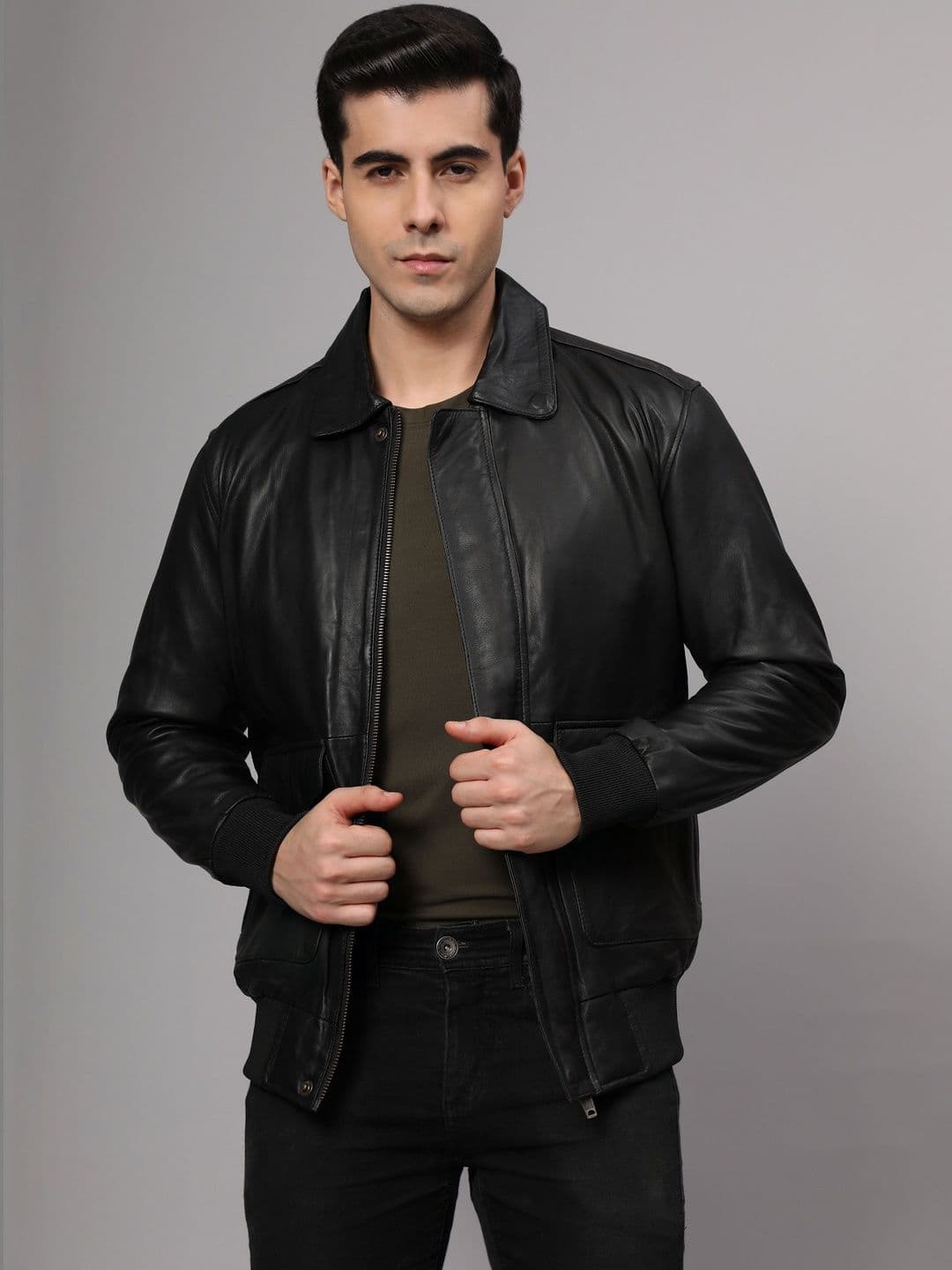 Charmshilp Men Leather Leather Jacket - view 1