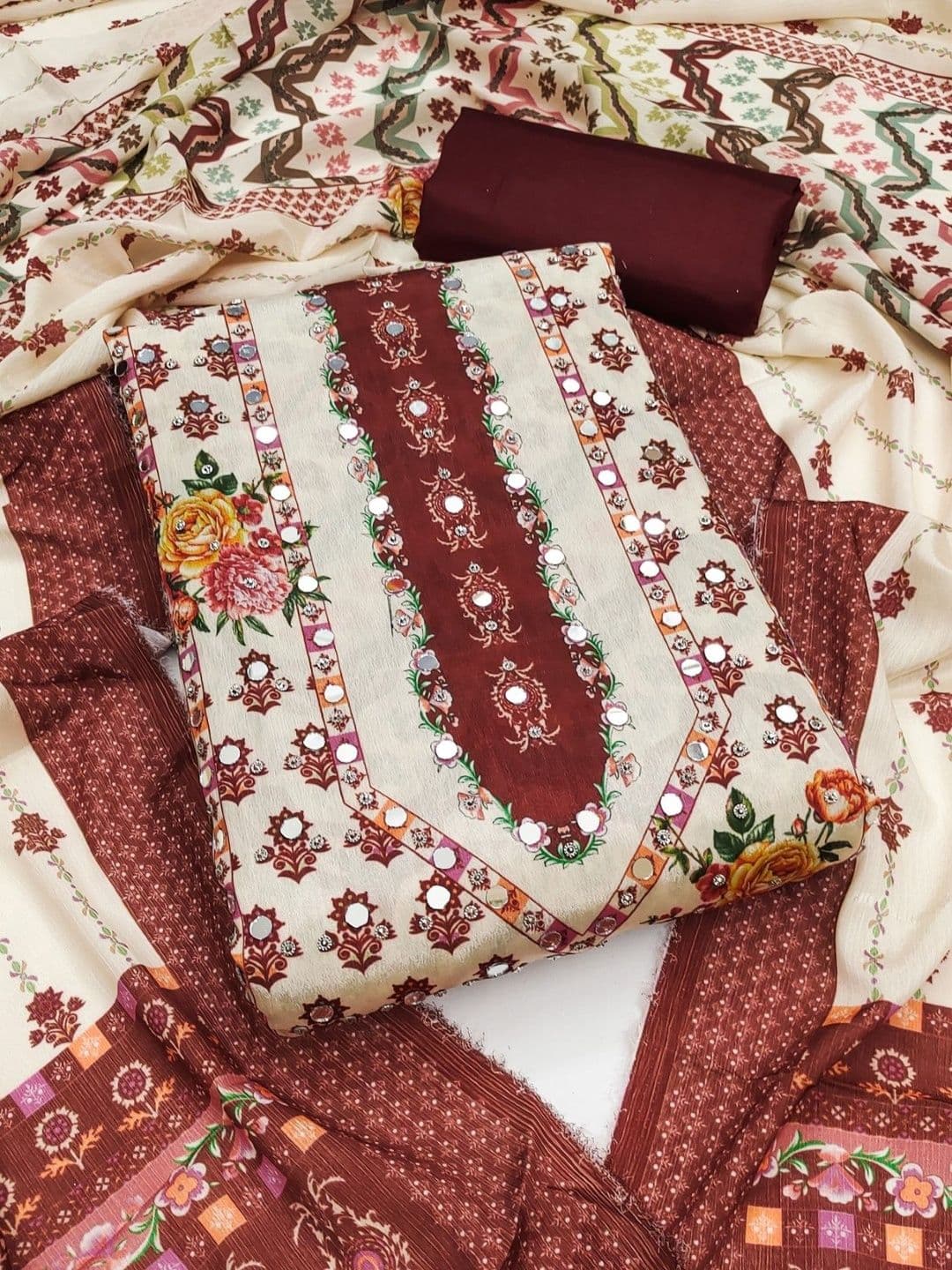 Dhaaga Ghar Printed Unstitched Dress Material - view 1