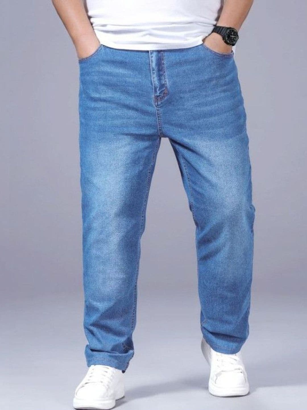Ben Martin Men Jean Regular Fit Mid-Rise Light Fade Stretchable Jeans - view 1