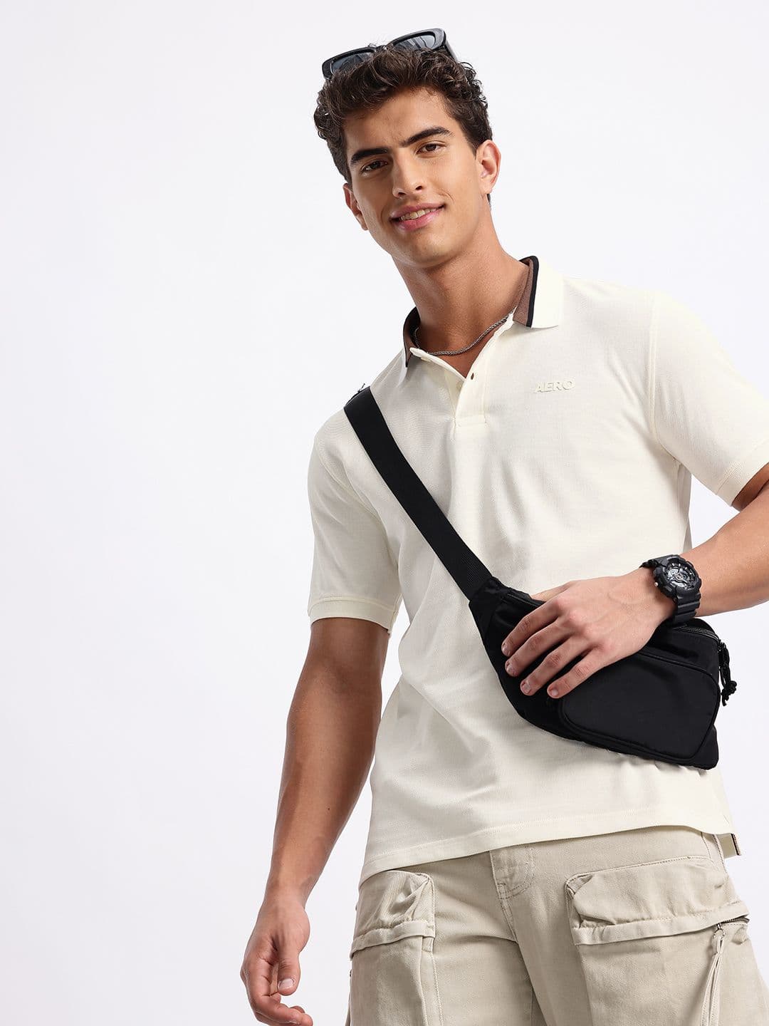 Aeropostale Polo Collar Pure Cotton T-shirt - view 1