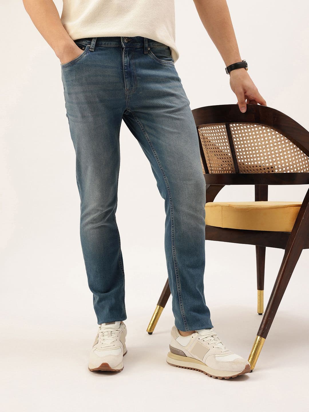 Nautica Men Slim Fit Heavy Fade Stretchable Jeans - view 1