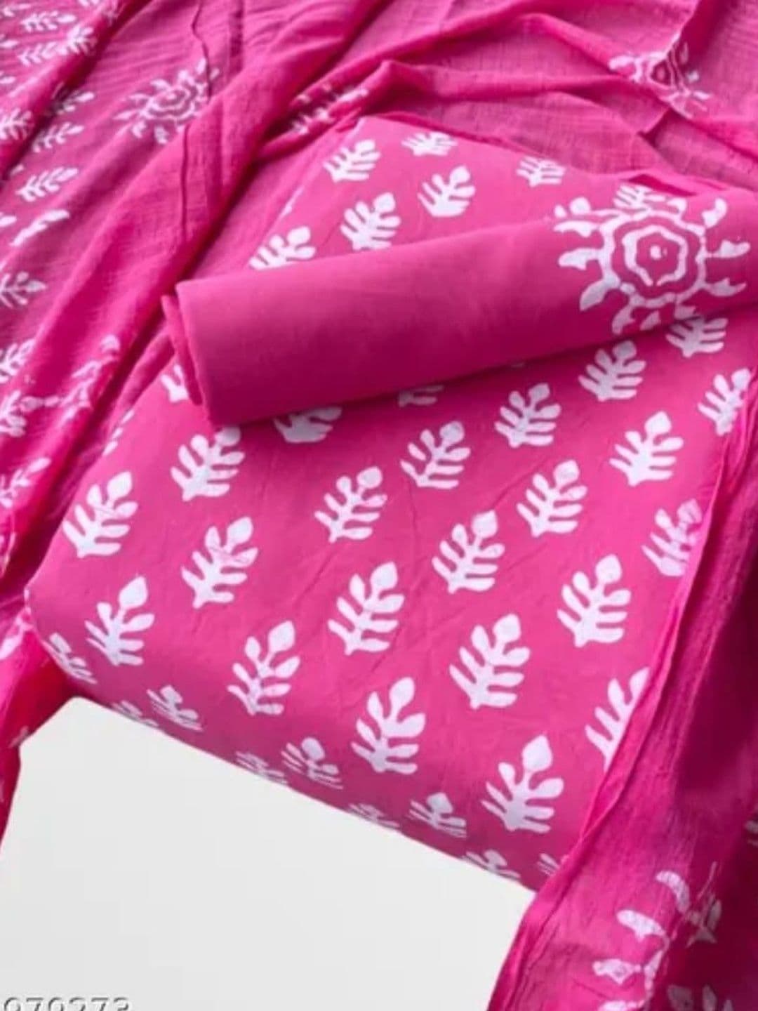 Keshar Printed Pure Cotton Unstitched Dress Material - view 1