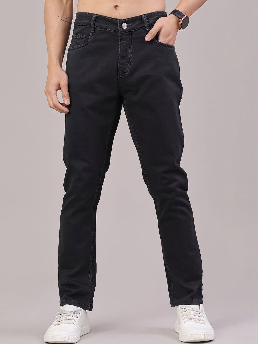 V-Mart Men Regular Fit Mid-Rise Stretchable Jeans - view 1