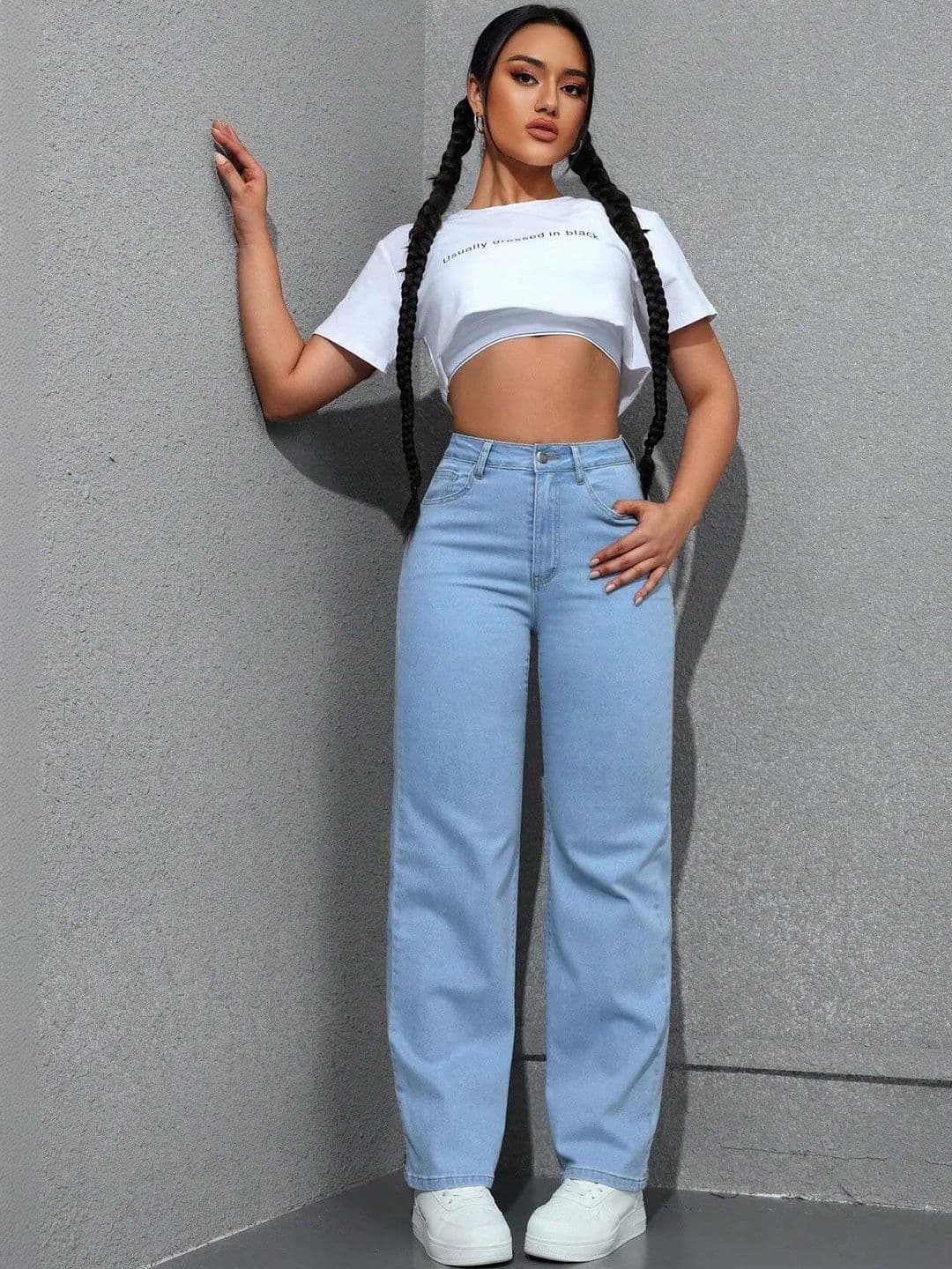 Stylecast X Kotty Women Classic Straight Fit High-Rise Stretchable Jeans - view 1