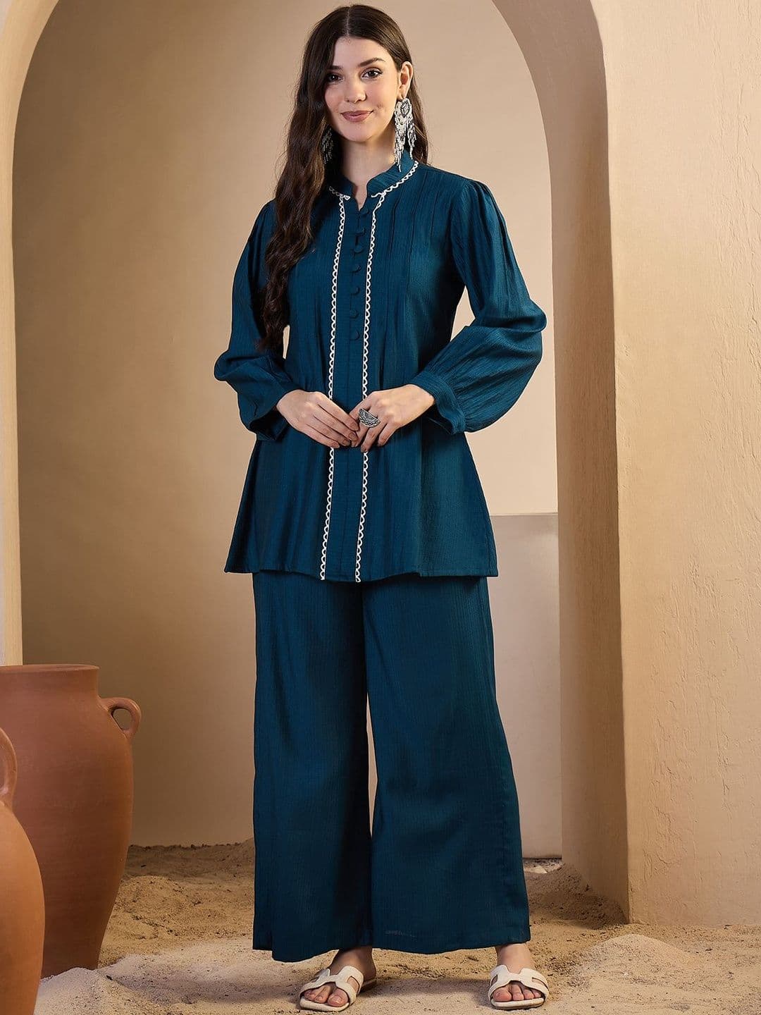 Inddus Embroidered Gotta Patti Gotta Patti Kurti - view 1