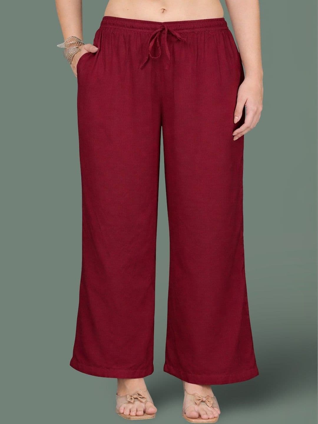 Jinfo Women Flared Ethnic Palazzos - view 1