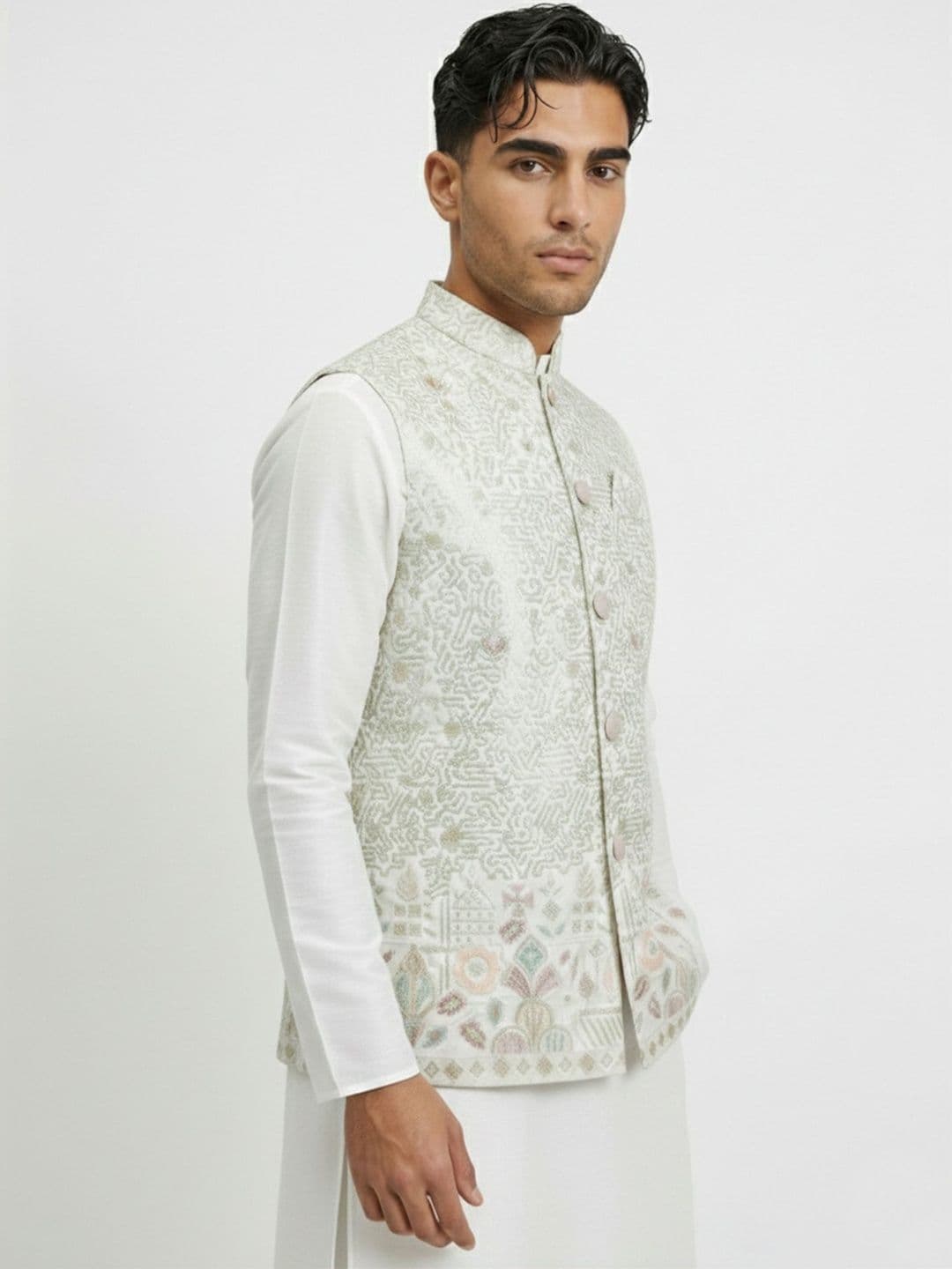 HERE&NOW Embroidered Nehru Jackets - view 1