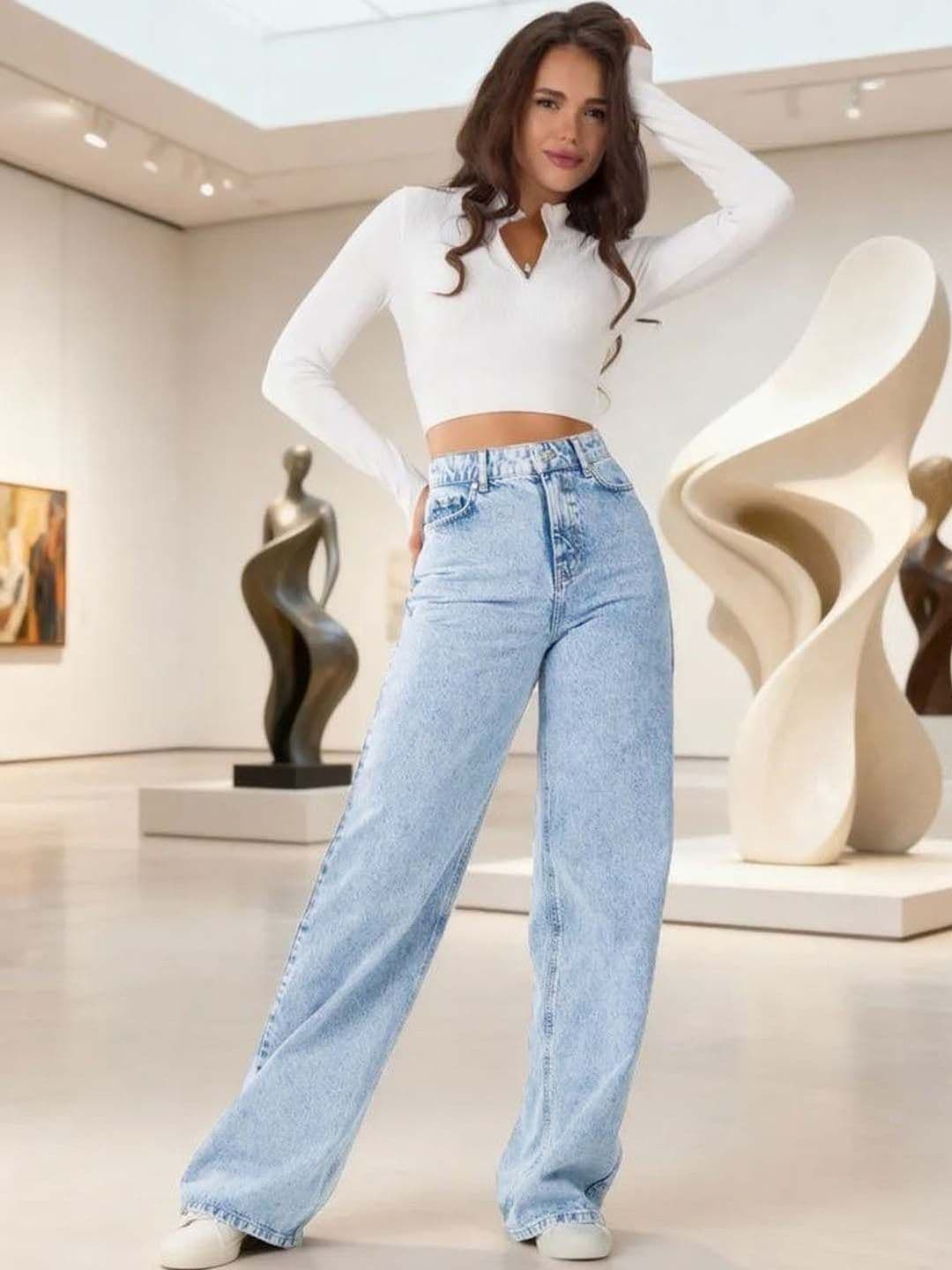 Stylecast X Kotty Women Relaxed Fit High-Rise Light Fade Jeans - view 1