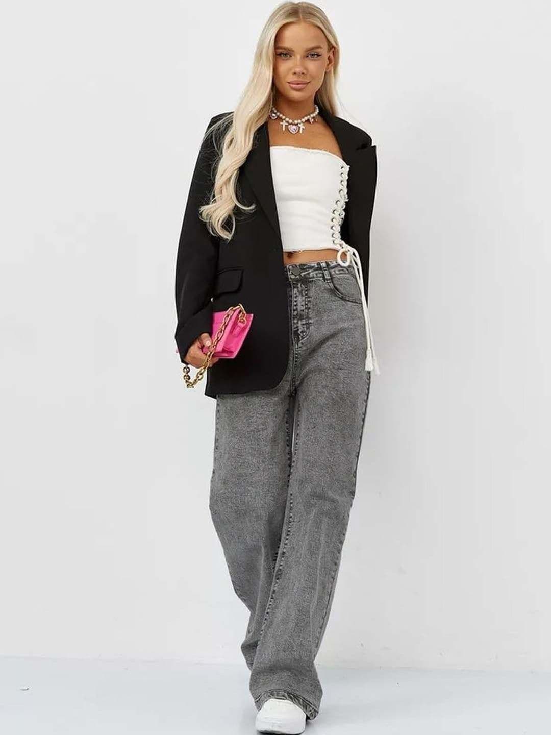 Stylecast X Kotty Women Relaxed Fit High-Rise Light Fade Jeans - view 1